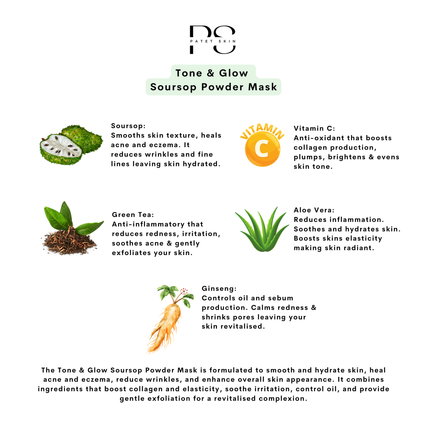 Tone & Glow Soursop Powder Mask